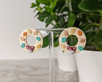 Cercei cu șurub Cozy Fox Monsteria