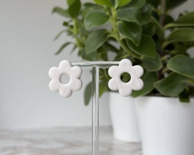 Cercei cu șurub handmade, Minimalist Florals, Monsteria