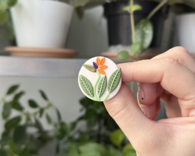 Broșă Strelitzia, Monsteria