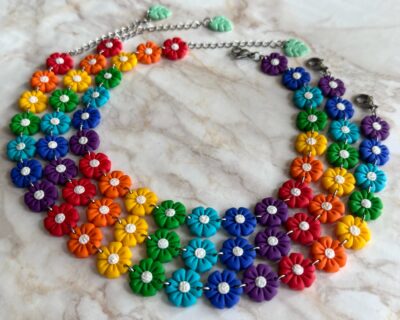 Choker, Rainbow Wildflowers Monsteria