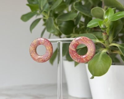 Cercei cu șurub, Crimson Marble Donuts Monsteria